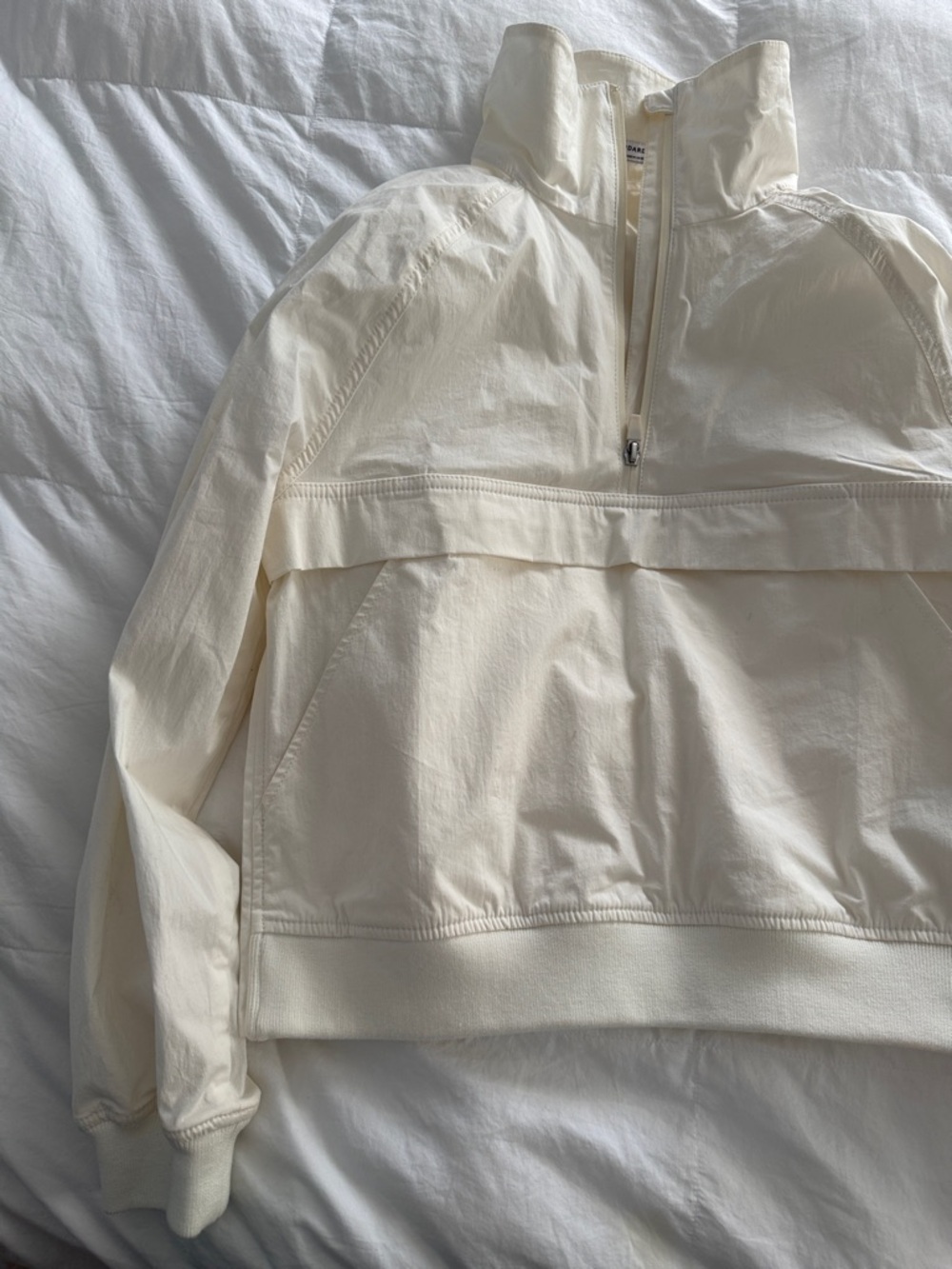 Banana Republic Cream Half-Zip Anorak Pullover